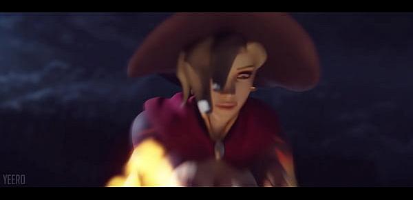  Witch Mercy X Reaper Halloween Animation by Yeero